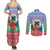 Personalised Shefa Joyeux Noel Couples Matching Summer Maxi Dress and Long Sleeve Button Shirt Proud To Be a Ni-Van Sand Drawing Art - Polynesian Pride