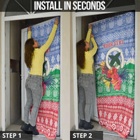 Personalised Shefa Joyeux Noel Door Cover Proud To Be a Ni-Van Sand Drawing Art - Polynesian Pride