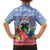 Personalised Shefa Joyeux Noel Family Matching Off The Shoulder Long Sleeve Dress and Hawaiian Shirt Proud To Be a Ni-Van Sand Drawing Art - Polynesian Pride