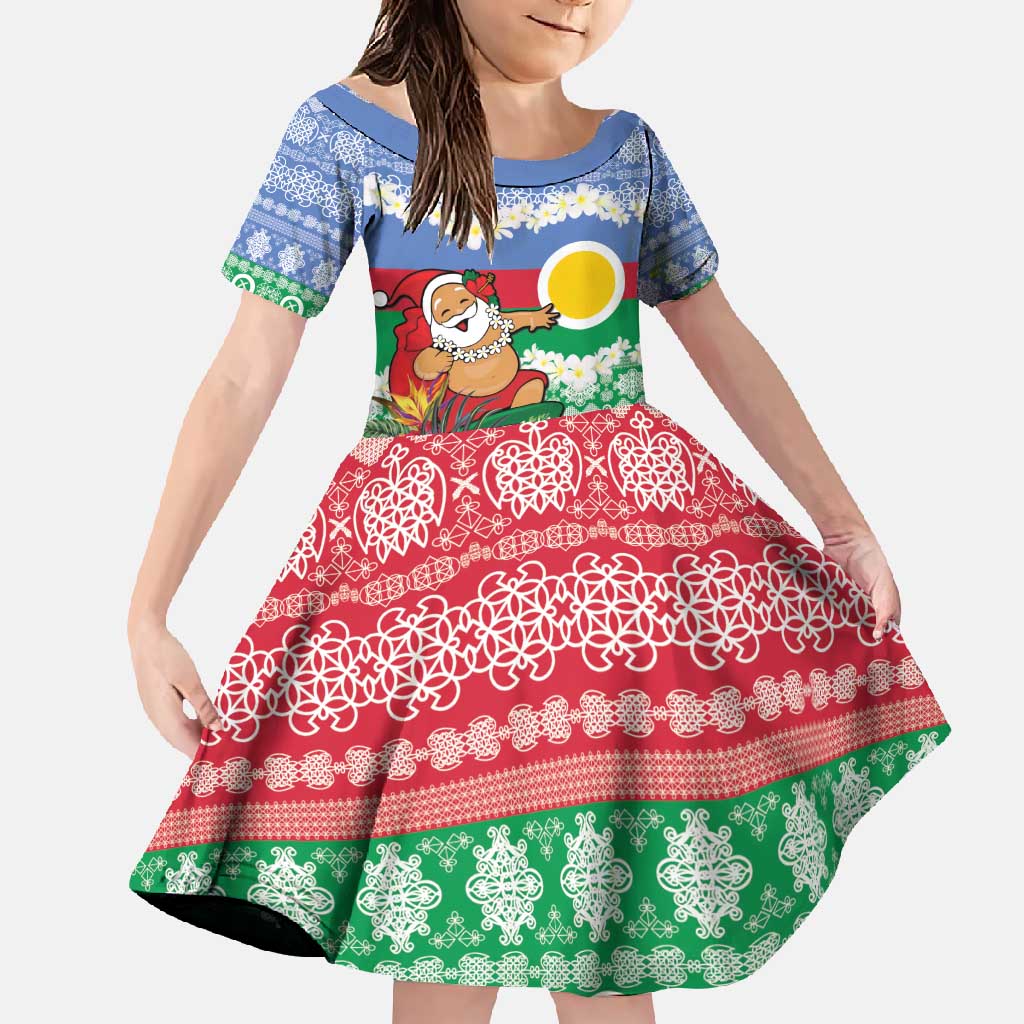Personalised Shefa Joyeux Noel Family Matching Off Shoulder Maxi Dress and Hawaiian Shirt Proud To Be a Ni-Van Sand Drawing Art - Polynesian Pride