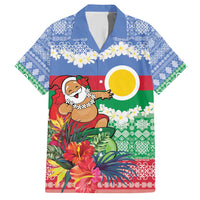 Personalised Shefa Joyeux Noel Family Matching Short Sleeve Bodycon Dress and Hawaiian Shirt Proud To Be a Ni-Van Sand Drawing Art - Polynesian Pride