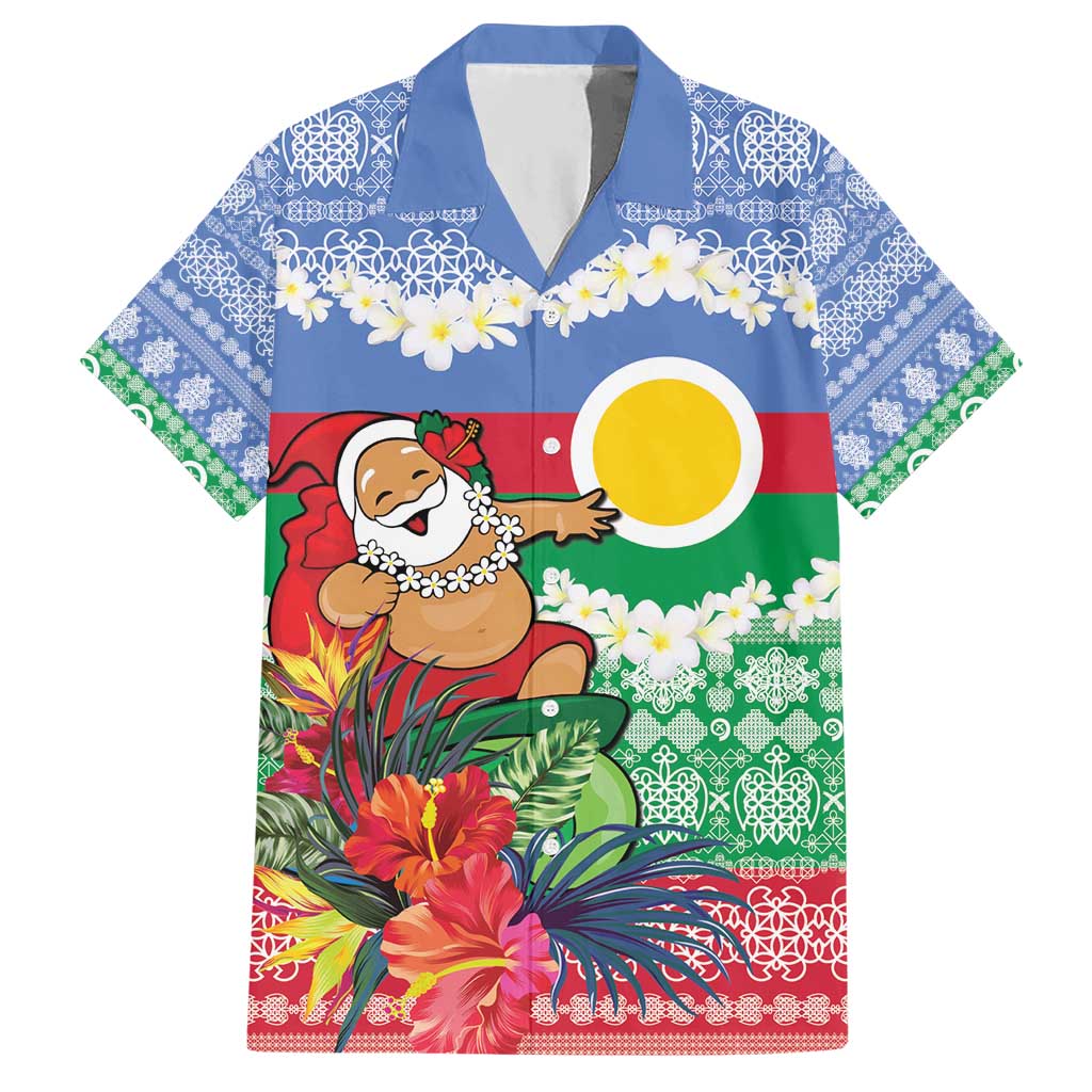 Personalised Shefa Joyeux Noel Hawaiian Shirt Proud To Be a Ni-Van Sand Drawing Art - Polynesian Pride