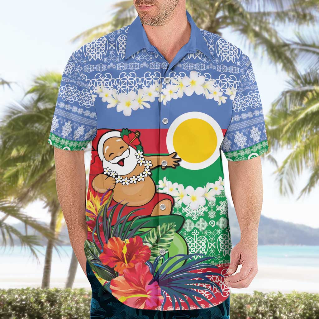 Personalised Shefa Joyeux Noel Hawaiian Shirt Proud To Be a Ni-Van Sand Drawing Art - Polynesian Pride