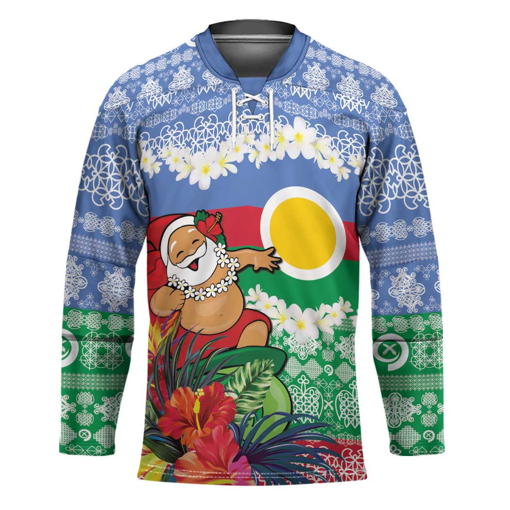 Personalised Shefa Joyeux Noel Hockey Jersey Proud To Be a Ni-Van Sand Drawing Art - Polynesian Pride