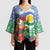 Personalised Shefa Joyeux Noel Kimono Sleeve Blouse Proud To Be a Ni-Van Sand Drawing Art - Polynesian Pride
