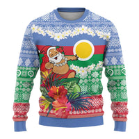 Personalised Shefa Joyeux Noel Ugly Christmas Sweater Proud To Be a Ni-Van Sand Drawing Art - Polynesian Pride