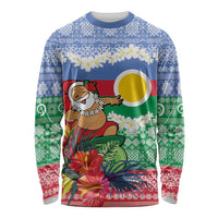 Personalised Shefa Joyeux Noel Long Sleeve Shirt Proud To Be a Ni-Van Sand Drawing Art - Polynesian Pride