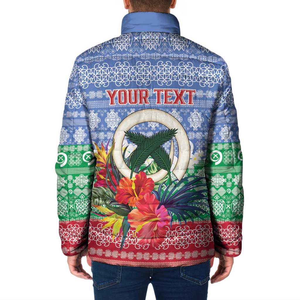 Personalised Shefa Joyeux Noel Padded Jacket Proud To Be a Ni-Van Sand Drawing Art - Polynesian Pride