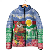 Personalised Shefa Joyeux Noel Padded Jacket Proud To Be a Ni-Van Sand Drawing Art - Polynesian Pride