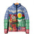 Personalised Shefa Joyeux Noel Padded Jacket Proud To Be a Ni-Van Sand Drawing Art - Polynesian Pride