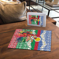 Personalised Shefa Joyeux Noel Puzzle Proud To Be a Ni-Van Sand Drawing Art - Polynesian Pride