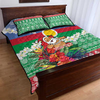 Personalised Shefa Joyeux Noel Quilt Bed Set Proud To Be a Ni-Van Sand Drawing Art - Polynesian Pride