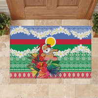 Personalised Shefa Joyeux Noel Rubber Doormat Proud To Be a Ni-Van Sand Drawing Art - Polynesian Pride