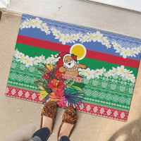 Personalised Shefa Joyeux Noel Rubber Doormat Proud To Be a Ni-Van Sand Drawing Art - Polynesian Pride