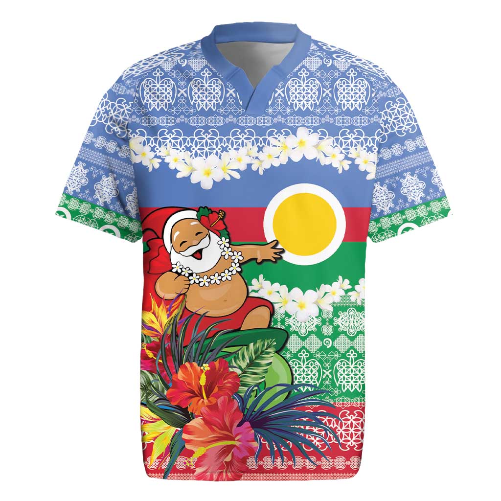 Personalised Shefa Joyeux Noel Rugby Jersey Proud To Be a Ni-Van Sand Drawing Art - Polynesian Pride