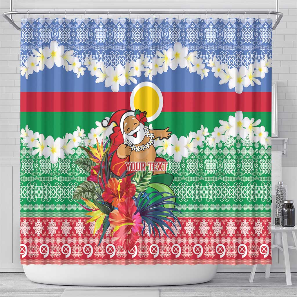 Personalised Shefa Joyeux Noel Shower Curtain Proud To Be a Ni-Van Sand Drawing Art - Polynesian Pride