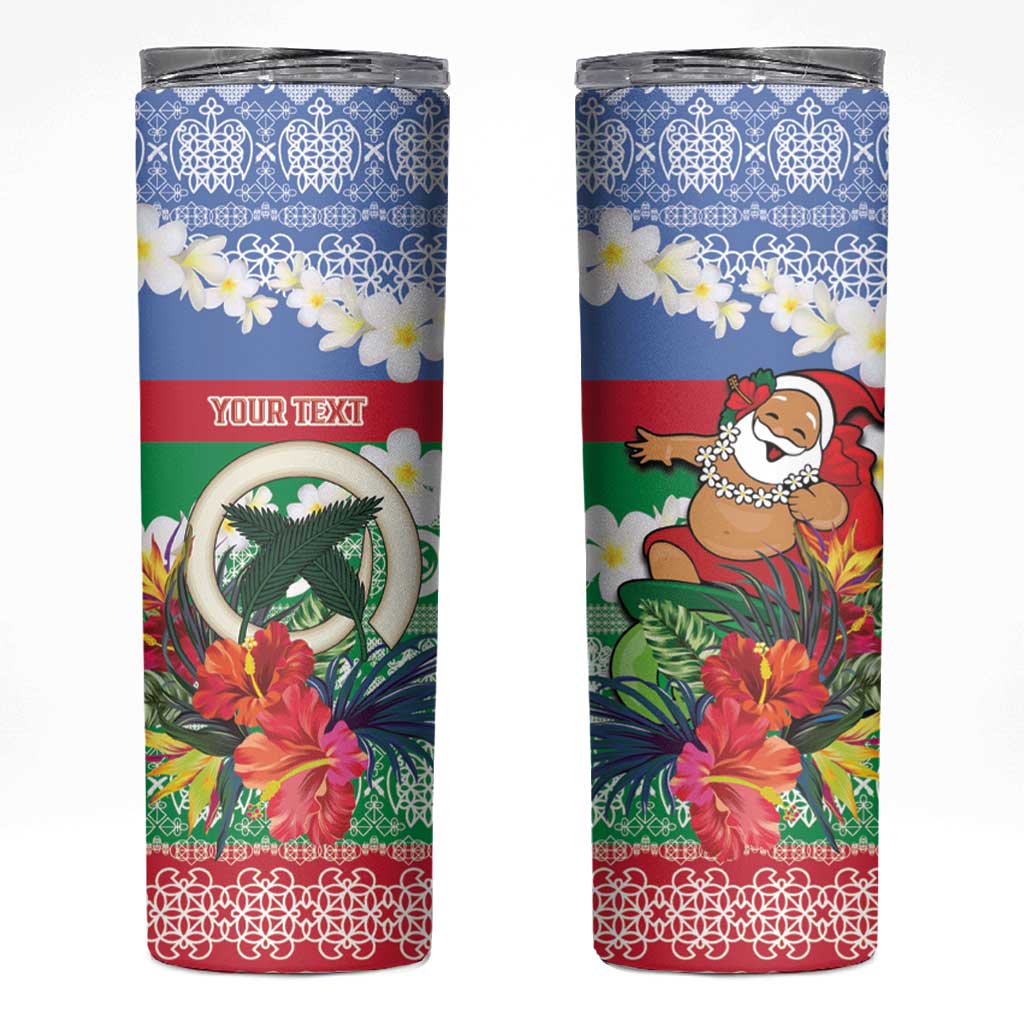 Personalised Shefa Joyeux Noel Skinny Tumbler Proud To Be a Ni-Van Sand Drawing Art - Polynesian Pride