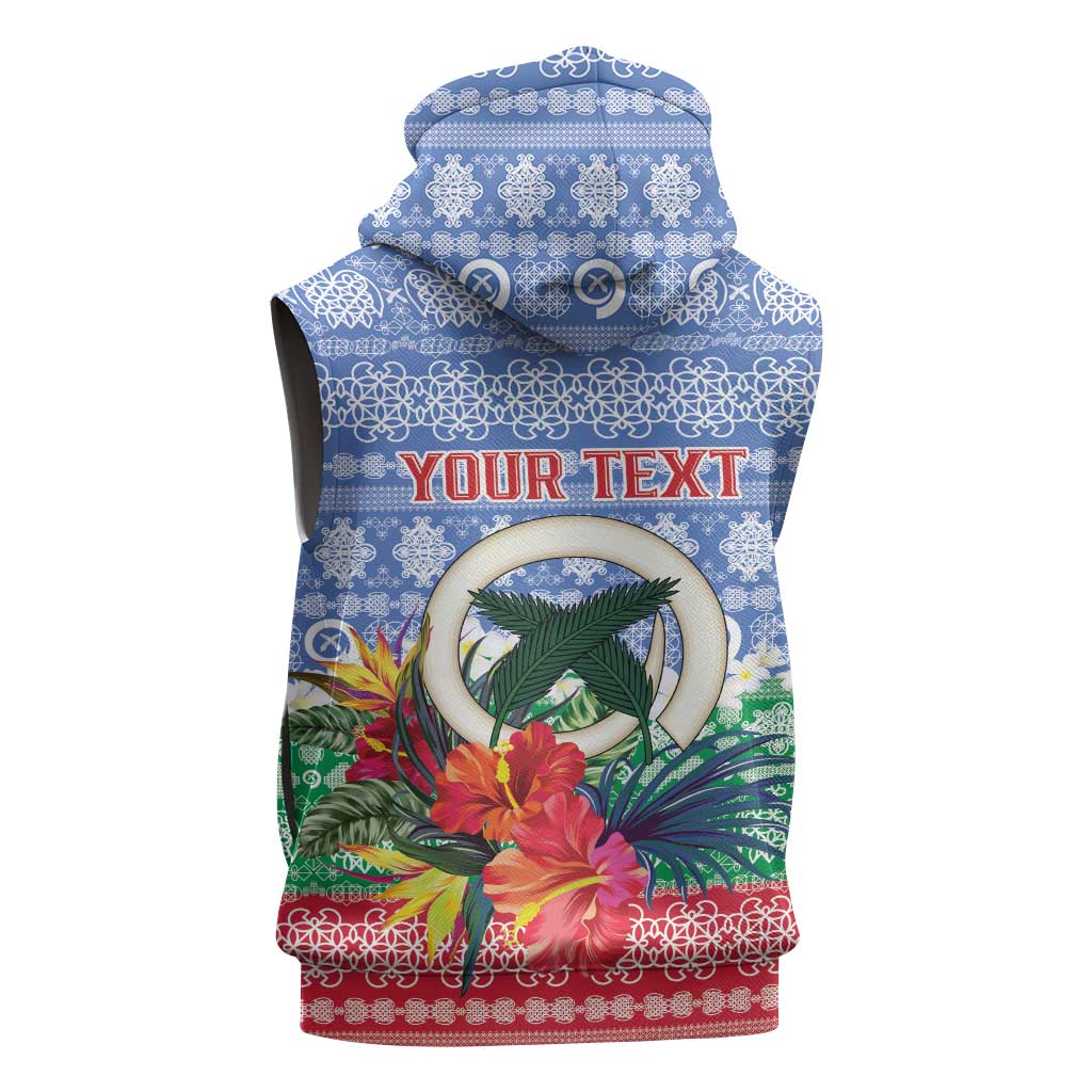 Personalised Shefa Joyeux Noel Sleeveless Hoodie Proud To Be a Ni-Van Sand Drawing Art - Polynesian Pride