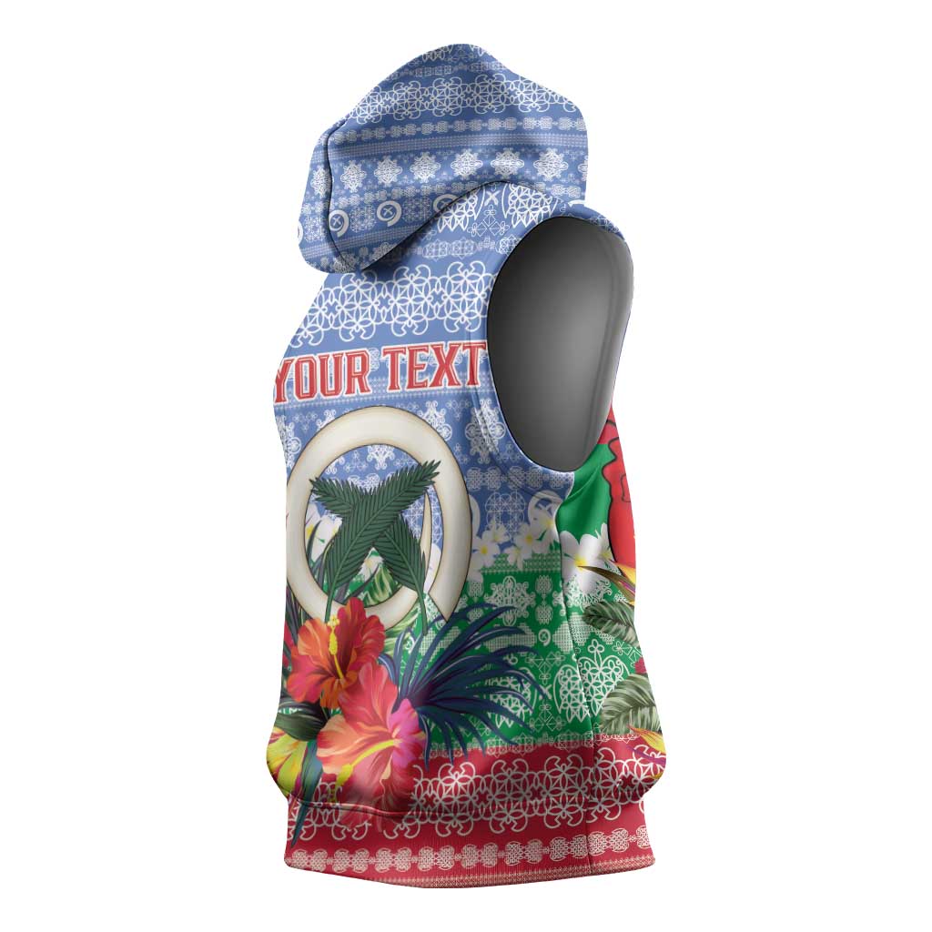 Personalised Shefa Joyeux Noel Sleeveless Hoodie Proud To Be a Ni-Van Sand Drawing Art - Polynesian Pride