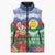 Personalised Shefa Joyeux Noel Sleeveless Puffer Jacket Proud To Be a Ni-Van Sand Drawing Art - Polynesian Pride