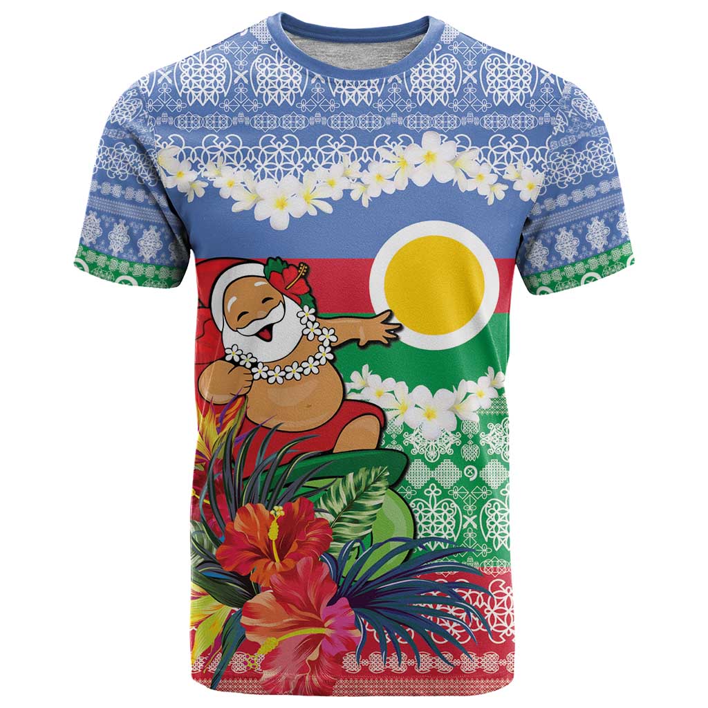 Personalised Shefa Joyeux Noel T Shirt Proud To Be a Ni-Van Sand Drawing Art - Polynesian Pride