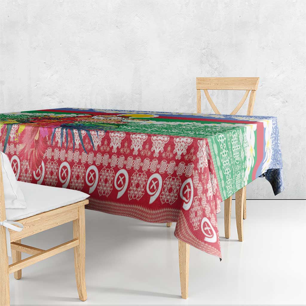 Personalised Shefa Joyeux Noel Tablecloth Proud To Be a Ni-Van Sand Drawing Art - Polynesian Pride