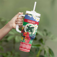 Personalised Shefa Joyeux Noel Tumbler With Handle Proud To Be a Ni-Van Sand Drawing Art - Polynesian Pride