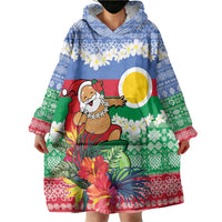 Personalised Shefa Joyeux Noel Wearable Blanket Hoodie Proud To Be a Ni-Van Sand Drawing Art - Polynesian Pride