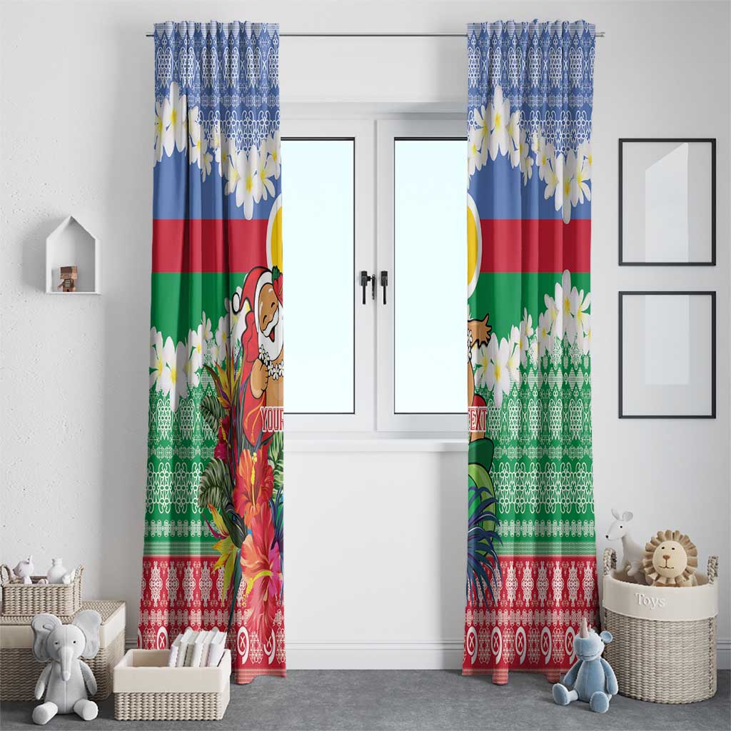 Personalised Shefa Joyeux Noel Window Curtain Proud To Be a Ni-Van Sand Drawing Art - Polynesian Pride