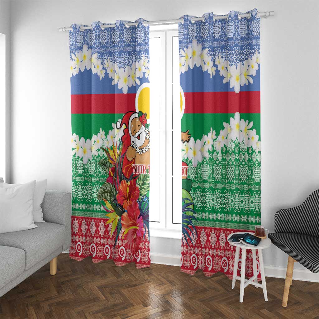 Personalised Shefa Joyeux Noel Window Curtain Proud To Be a Ni-Van Sand Drawing Art - Polynesian Pride