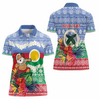 Personalised Shefa Joyeux Noel Women Polo Shirt Proud To Be a Ni-Van Sand Drawing Art - Polynesian Pride