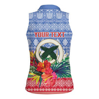 Personalised Shefa Joyeux Noel Women Sleeveless Polo Shirt Proud To Be a Ni-Van Sand Drawing Art - Polynesian Pride