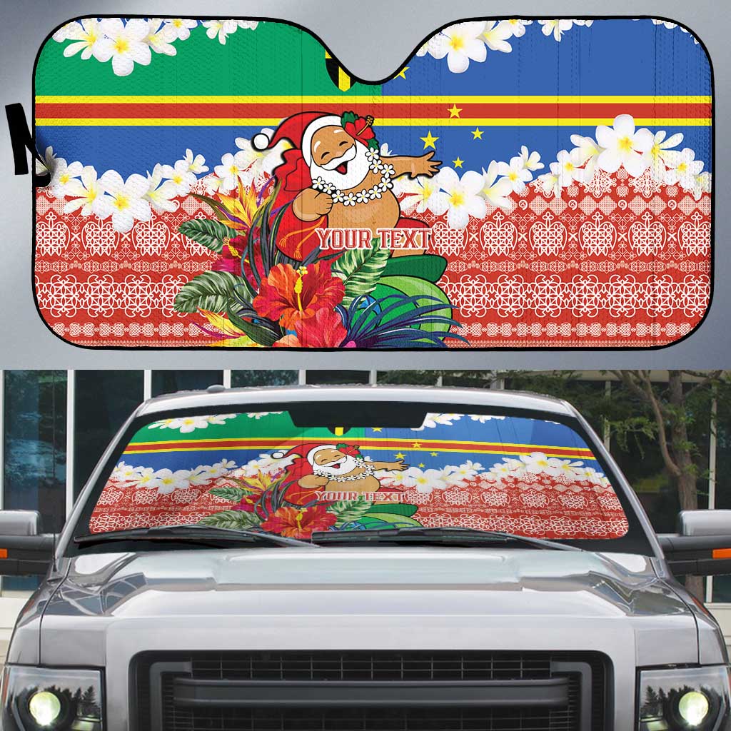 Personalised Tafea Joyeux Noel Auto Sun Shade Proud To Be a Ni-Van Sand Drawing Art - Polynesian Pride