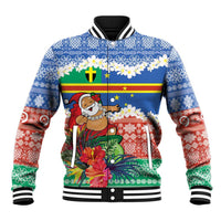 Personalised Tafea Joyeux Noel Baseball Jacket Proud To Be a Ni-Van Sand Drawing Art - Polynesian Pride