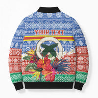 Personalised Tafea Joyeux Noel Bomber Puffer Jacket Proud To Be a Ni-Van Sand Drawing Art - Polynesian Pride