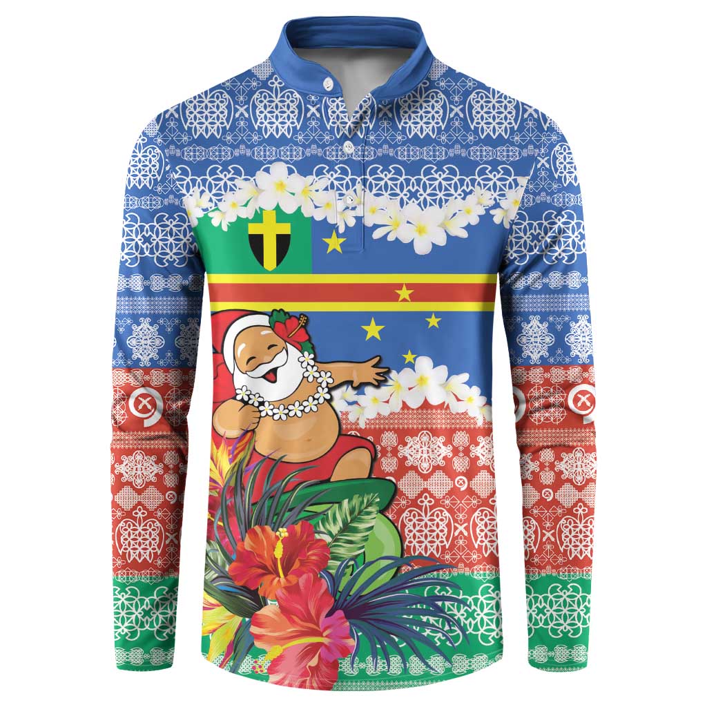 Personalised Tafea Joyeux Noel Button Sweatshirt Proud To Be a Ni-Van Sand Drawing Art - Polynesian Pride