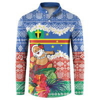 Personalised Tafea Joyeux Noel Button Sweatshirt Proud To Be a Ni-Van Sand Drawing Art - Polynesian Pride