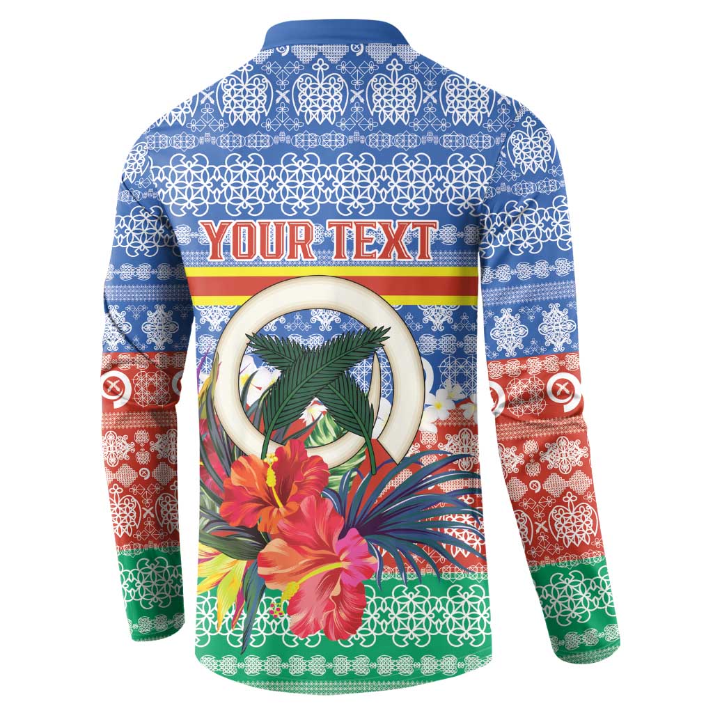 Personalised Tafea Joyeux Noel Button Sweatshirt Proud To Be a Ni-Van Sand Drawing Art - Polynesian Pride