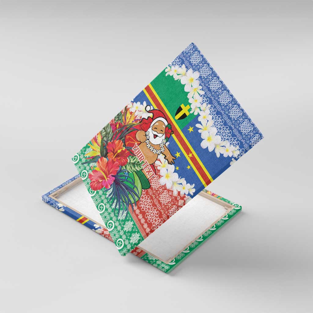 Personalised Tafea Joyeux Noel Canvas Wall Art Proud To Be a Ni-Van Sand Drawing Art - Polynesian Pride