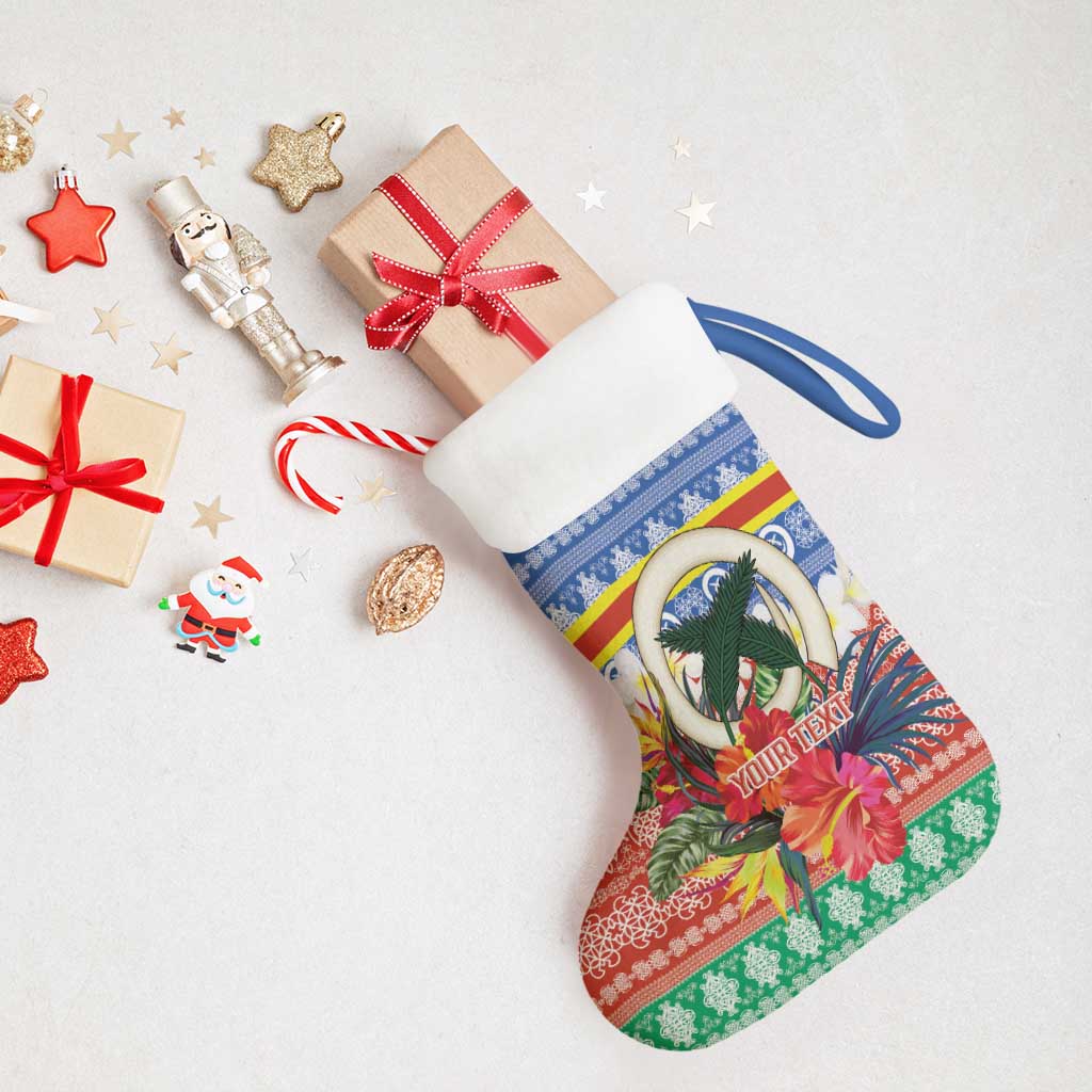 Personalised Tafea Joyeux Noel Christmas Stocking Proud To Be a Ni-Van Sand Drawing Art LT9 - Polynesian Pride