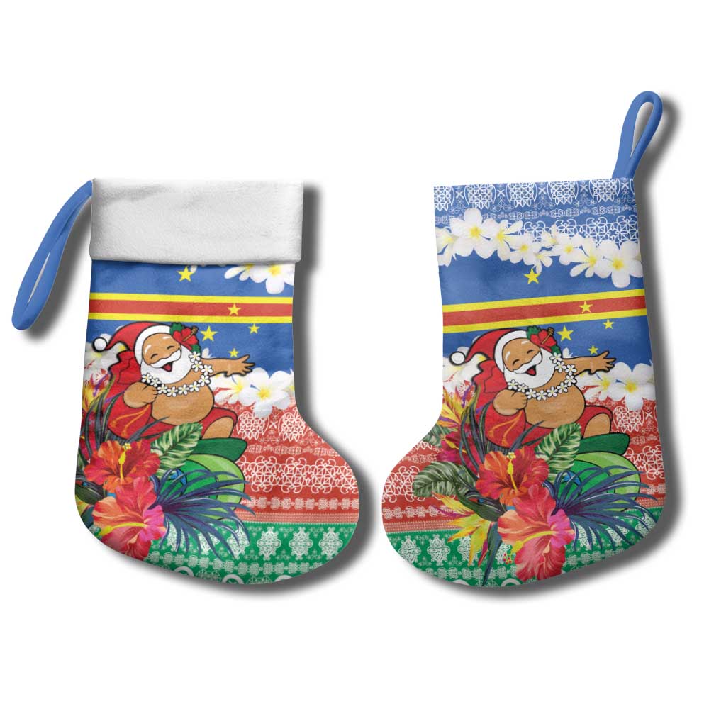 Personalised Tafea Joyeux Noel Christmas Stocking Proud To Be a Ni-Van Sand Drawing Art LT9 - Polynesian Pride