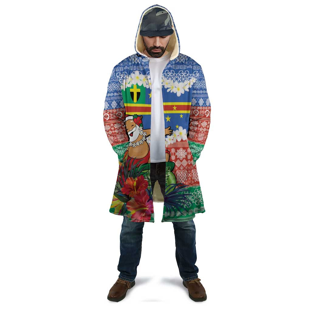 Personalised Tafea Joyeux Noel Cloak Proud To Be a Ni-Van Sand Drawing Art - Polynesian Pride