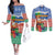 Personalised Tafea Joyeux Noel Couples Matching Off The Shoulder Long Sleeve Dress and Long Sleeve Button Shirt Proud To Be a Ni-Van Sand Drawing Art - Polynesian Pride