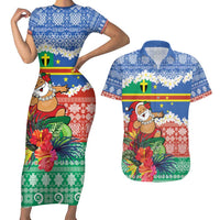 Personalised Tafea Joyeux Noel Couples Matching Short Sleeve Bodycon Dress and Hawaiian Shirt Proud To Be a Ni-Van Sand Drawing Art - Polynesian Pride
