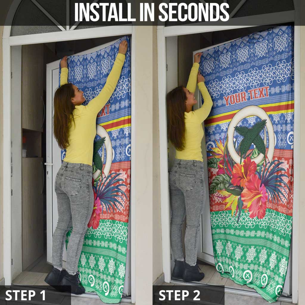 Personalised Tafea Joyeux Noel Door Cover Proud To Be a Ni-Van Sand Drawing Art - Polynesian Pride