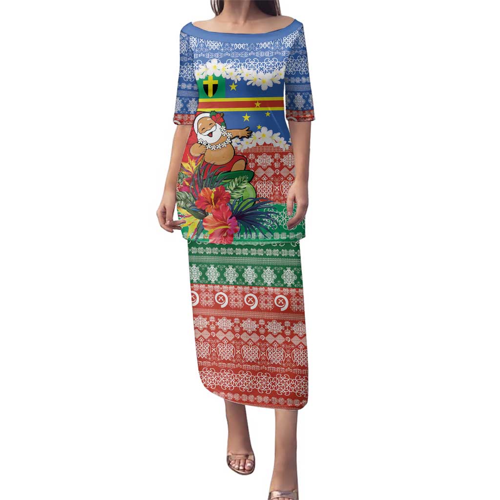 Personalised Tafea Joyeux Noel Family Matching Puletasi and Hawaiian Shirt Proud To Be a Ni-Van Sand Drawing Art - Polynesian Pride