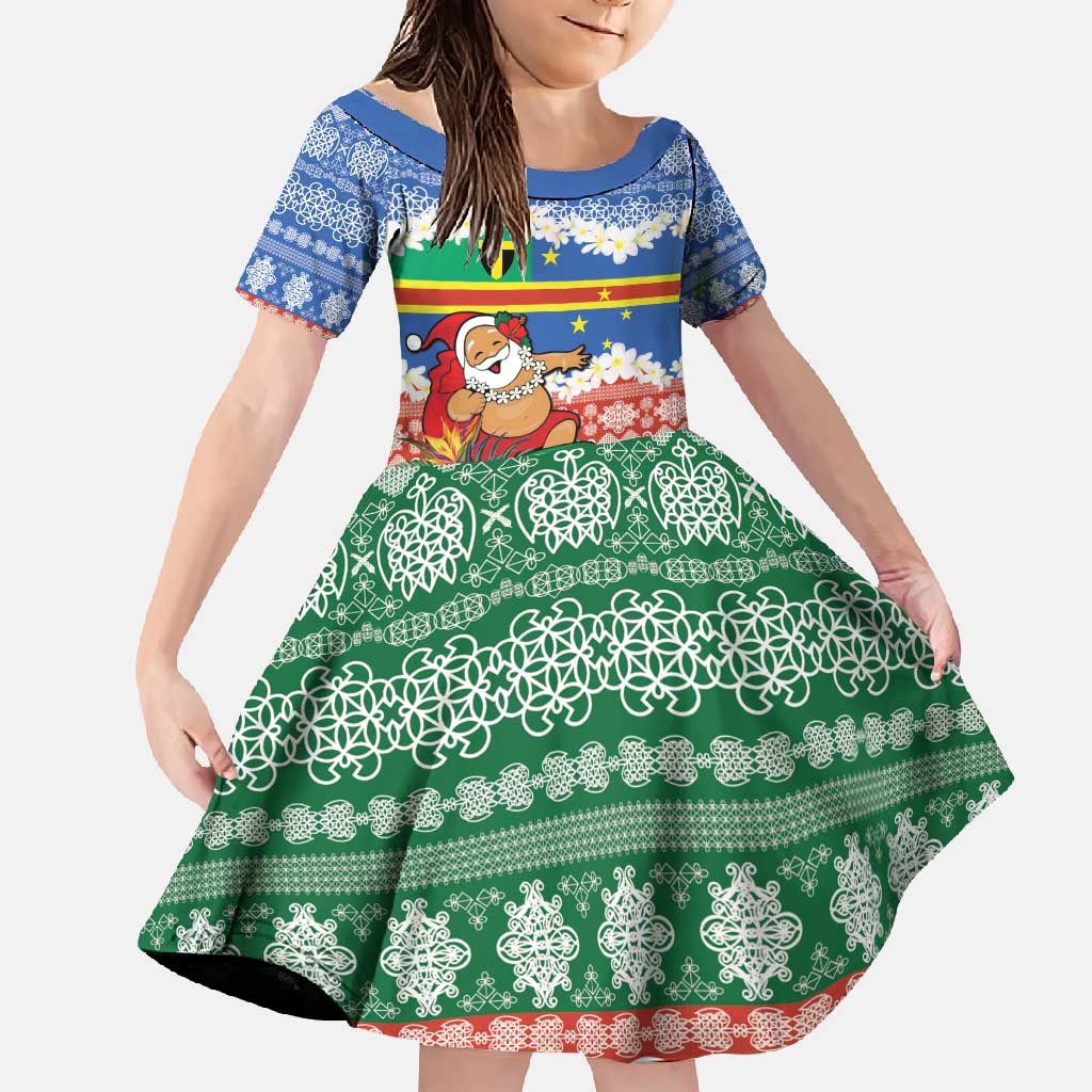Personalised Tafea Joyeux Noel Family Matching Short Sleeve Bodycon Dress and Hawaiian Shirt Proud To Be a Ni-Van Sand Drawing Art - Polynesian Pride