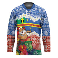 Personalised Tafea Joyeux Noel Hockey Jersey Proud To Be a Ni-Van Sand Drawing Art - Polynesian Pride