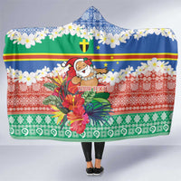 Personalised Tafea Joyeux Noel Hooded Blanket Proud To Be a Ni-Van Sand Drawing Art - Polynesian Pride