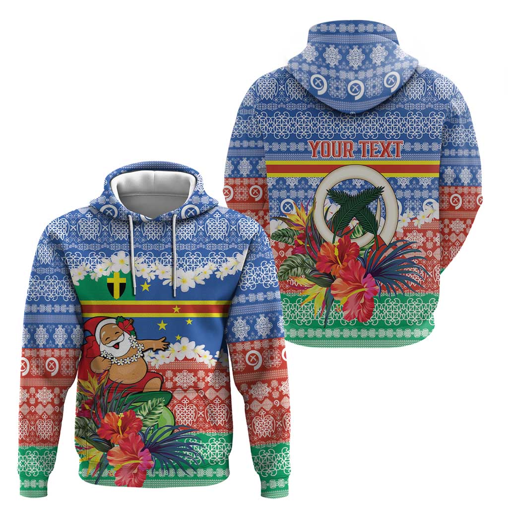 Personalised Tafea Joyeux Noel Hoodie Proud To Be a Ni-Van Sand Drawing Art - Polynesian Pride